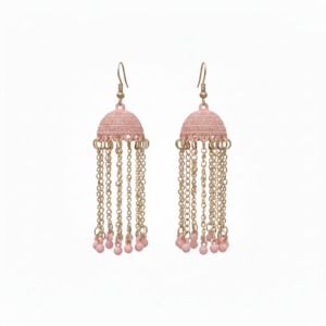 pink jhumka earrings pure white.png