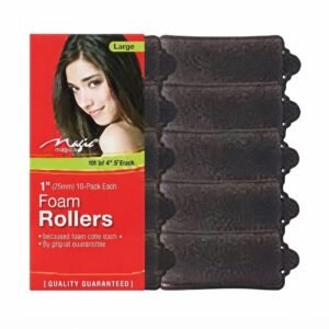 Large black foam roller for hair styling
