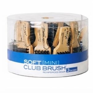 Set of 36 mini soft club brushes in a clear container