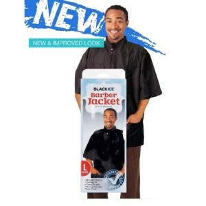 Black Ice Barber Jacket in Medium Size for Salon Professionals