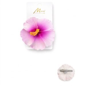 Bright Purple Floral Hair Clip from Murry Collection