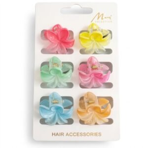 Murry Collection Small Flower Hair Clips in Light Mix Colour