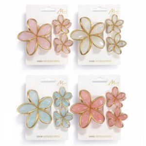 Murry Collection Flower Style Jaw Clips in Mixed Colours