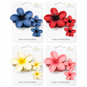 Murry Collection Flower Style Jaw Clips Set in Multi-Colour