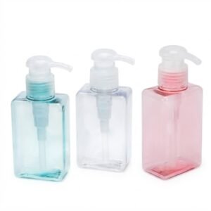 Clear 100ml spray bottle with pump dispenser