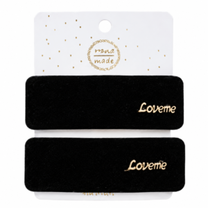 Loveme Velvet Hair Pins in Black for stylish hair styling