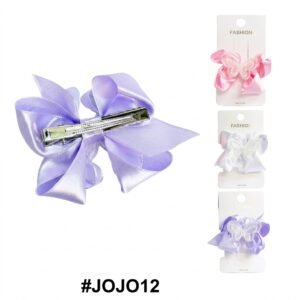 Jojo Hair Clip Mix Color 3pc Set with Butterfly Design