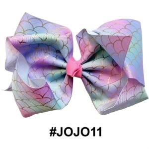 Fancy Jojo Hair Clip in Rambo Colour with Bow Design