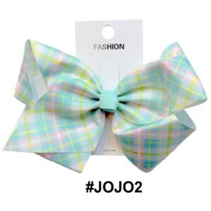 Fancy Jojo Hair Clip in lite green with stylish bow design