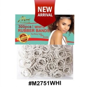 Murry Collection 300pcs White Rubber Bands for Hair Styling