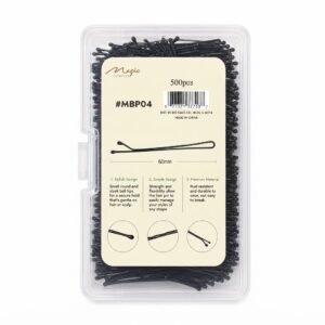 Magic Collection Bobby Hair Pin Straight with Ball Tip in Black