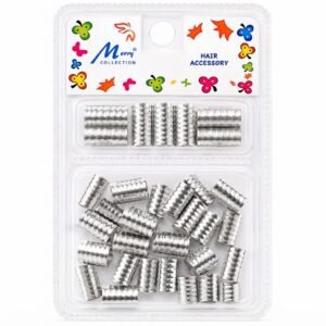 Murry Collection Jumbo Silver Tube Clips for hair styling