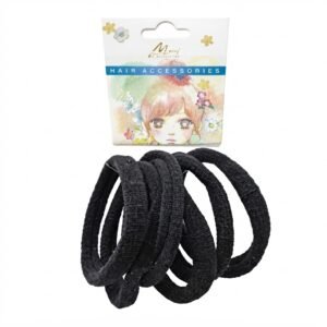 Murry Collection Black Small Hair Ponies 8 Pack for secure hair styling.