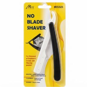 Plastic No Blade Straight Razor Shavette with Black Handle #ES323