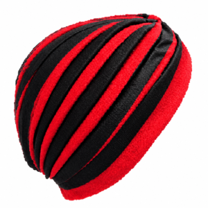 Loose Turban Black/Dark Red #2100BK/RD